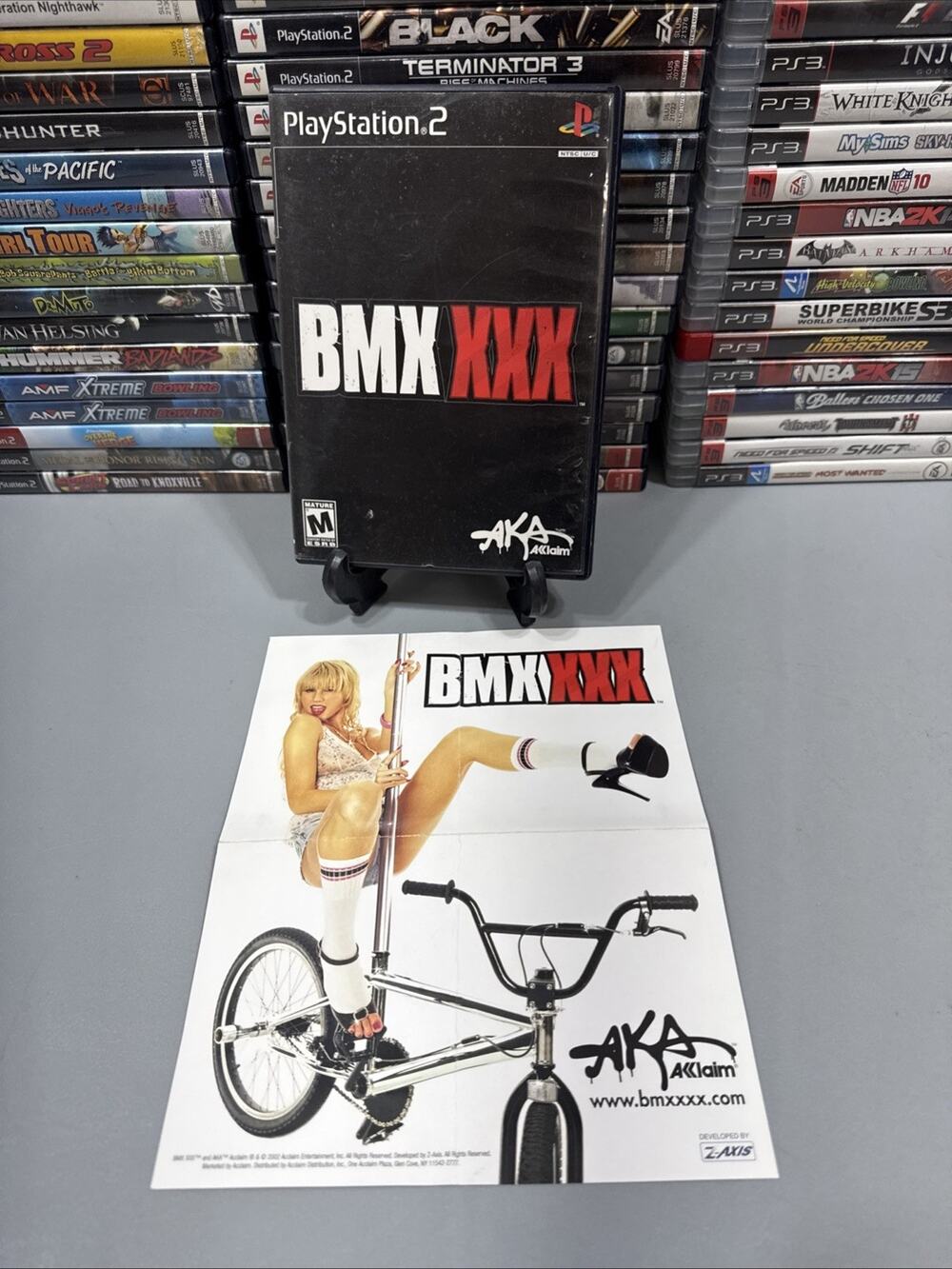 BMX XXX Sony PlayStation 2 PS2 2002 CIB W/Reg Manual & Poster Tested Fast Ship